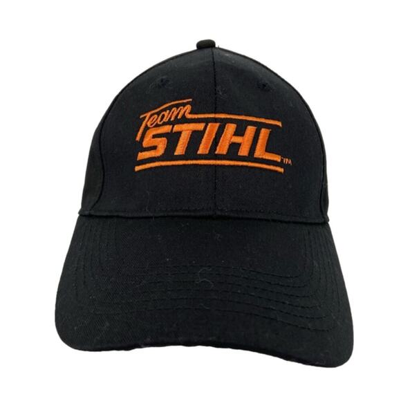 Team STIHL Snap Back Baseball Cap Adult Size Black Officially Licensed Hat - Picture 1 of 10